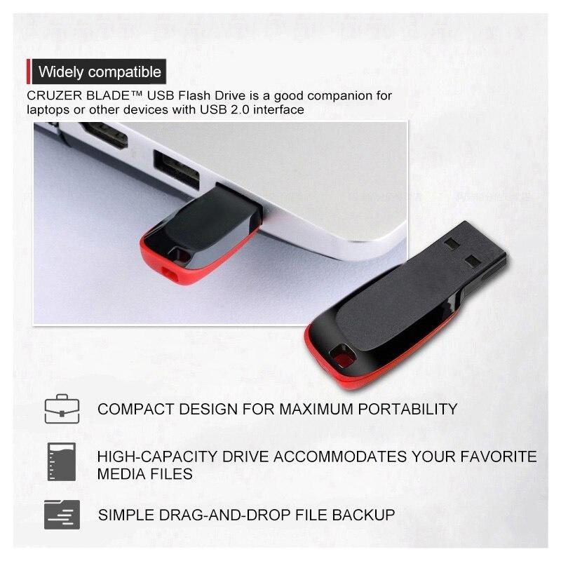 USB Flash Drive USB 2.0 4GB 8GB 16GB 32GB 64GB 128GB U Disk Shape Memory Stick Plastic Pendrives Date Storage Gift