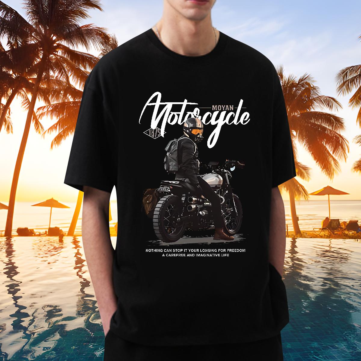 DIY Mens T Shirts Custom Street Wear Men Tops Tees Breathable Crew Neck Cotton Classic Wear