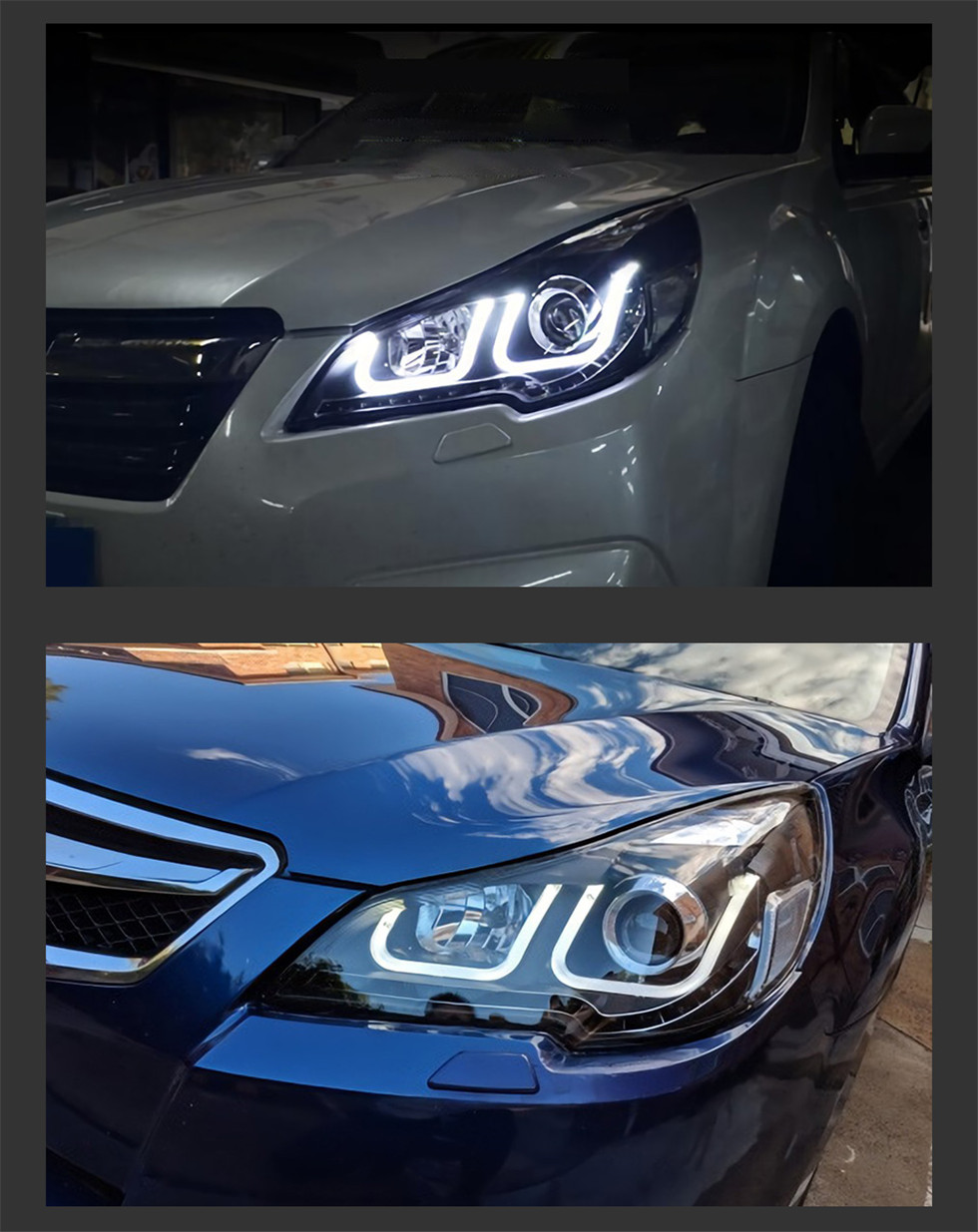 For Subaru Outback Legacy 20 10-20 15 LED Lamps Headlight Replacement DRL Running Light Signal Lights Assembly