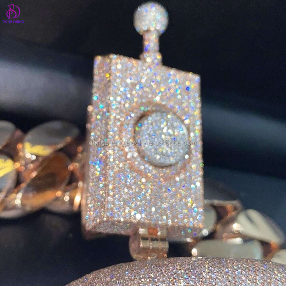 Mens 925 sterling silver fashion jewelry pendants charms Hip Hop Pendant Custom Ice out VVS Moissanite Diamond pendant