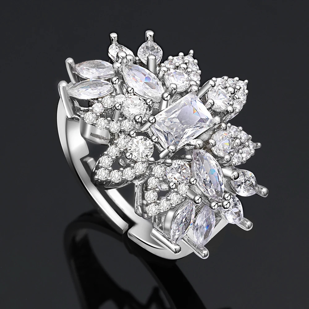 2024 selling 4piece set of cubic oxidized womens jewelry brides jewelry set wedding set womens free delivery 240601