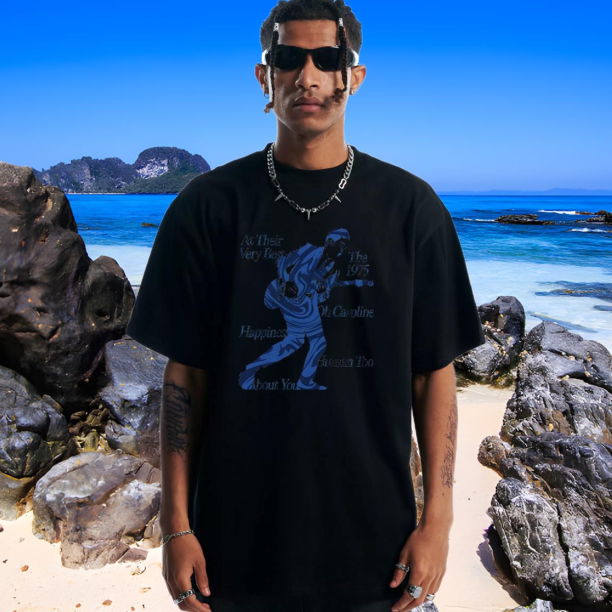 DIY T-Shirts for Men DIY Logo Men Tees Outdoor Round Neck Short Sleeve Classic Top Tees