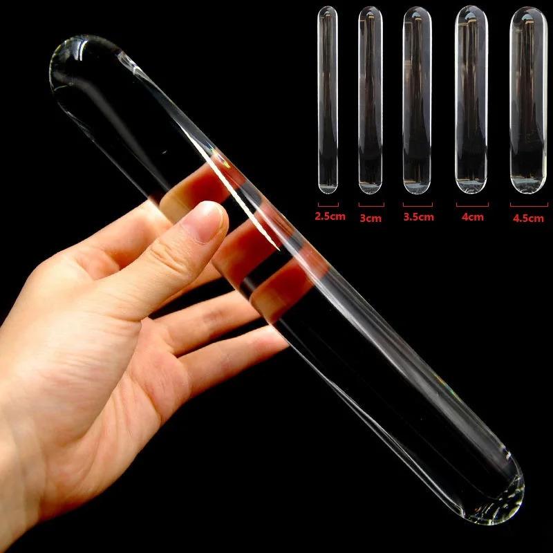Crystal Clear Glass Dildo Anal Plug G-spot Stimulates Female Masturbation Adult Sexual Toys 240516