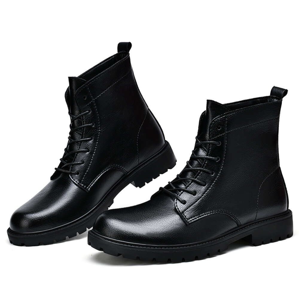 Retro Men's Genuine Leather Military Tactical Winter High Quality Lace Up Motorcycle Boots Platform Men Casual Shoes d9f9d