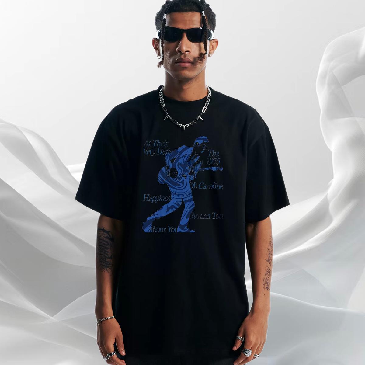 Brand T Shirts Men Breathable Crew Neck Summer Casual Men Tops Tees Floral Print DIY Clothes