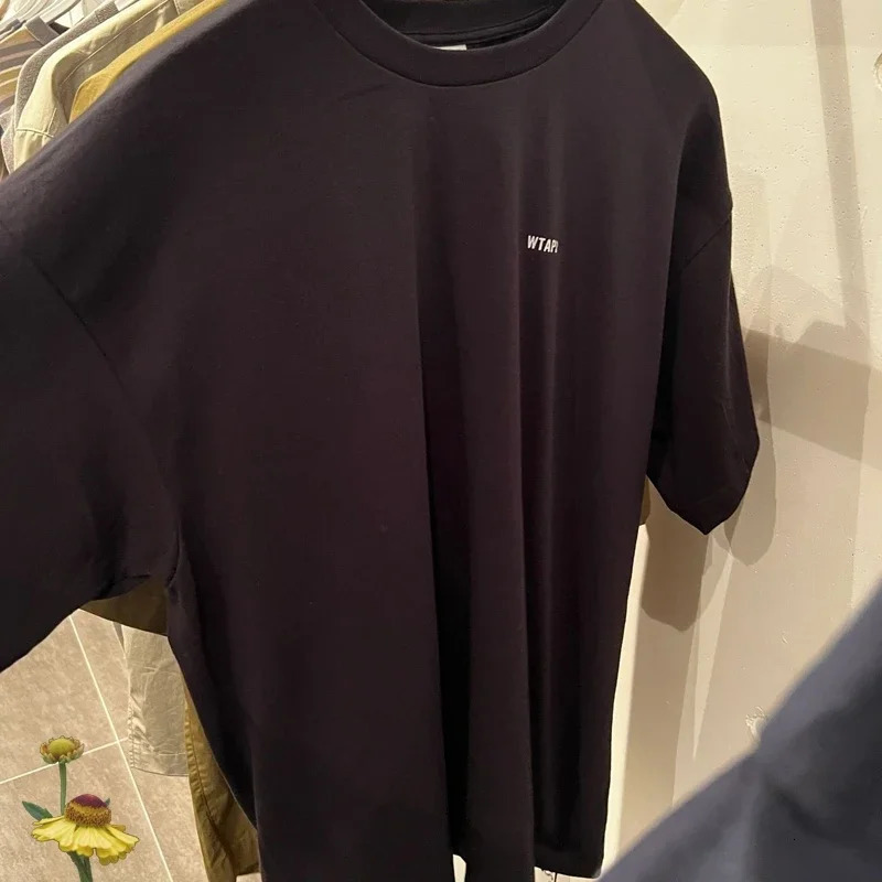 Oversized WTAPS Short Sleeve T-shirt Sweatshirts Simple Letter Print High Street Hip Hop Streetwear Men Women Wtaps Pullovers 240530