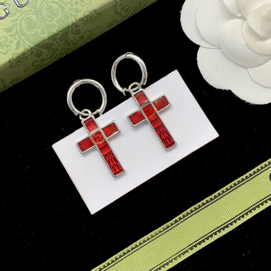 699679 Plated 925 Silver Luxury Brand Designers Letters Stud Geometric Famous Women Round Crystal Rhinestone Earring Wedding perty Jewerlry Circular Diamond ruby