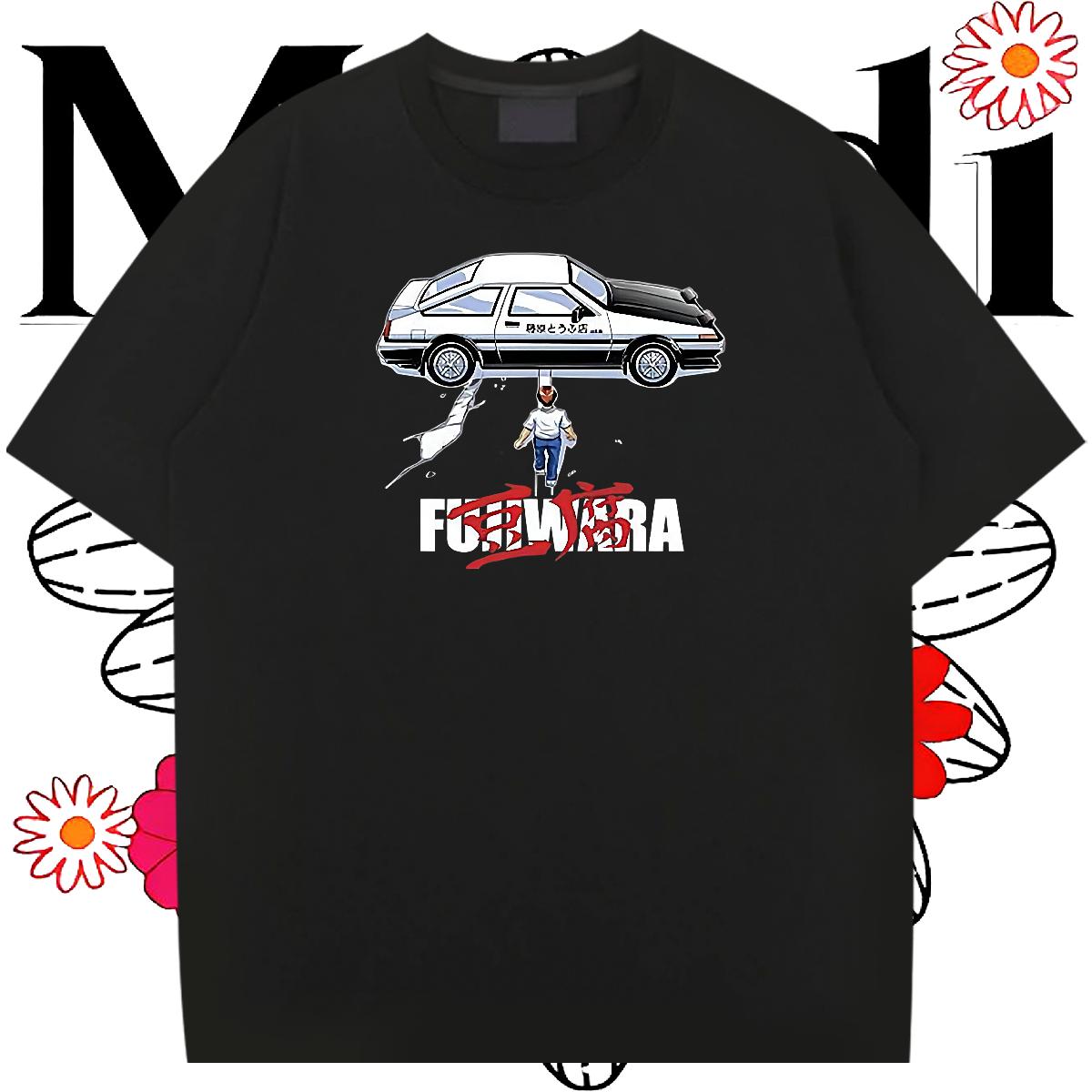 DIY Customized Men T Shirts Cartoon Print Men Tops Tees Hip Hop Cotton Breathable Brand Tops Tees