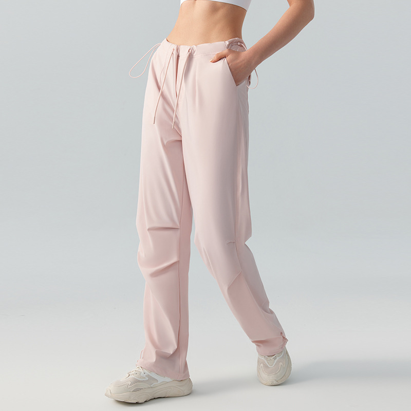 AL Yoga Sweatpants Laidback Straight Leg Relaxed-fit Fiess Sport Pants with Drawcords Unisex Dance Studio-to-street Weekend Jogger Sportswear Trousers