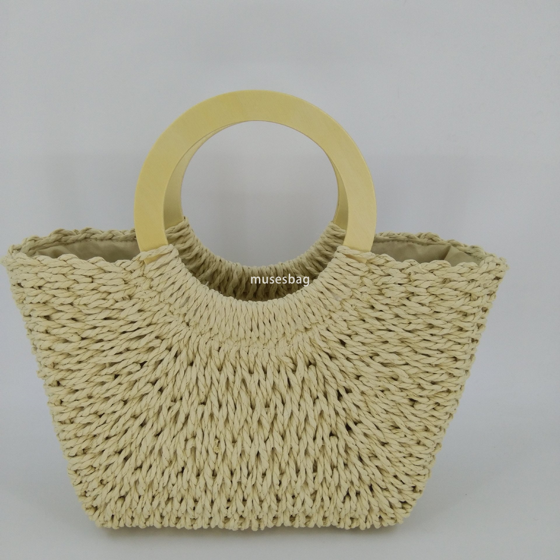 Designer bag women's travel vacation beach bag handbag large capacity luxury grass woven bag retro high-quality mini fashionable shoulder bag han