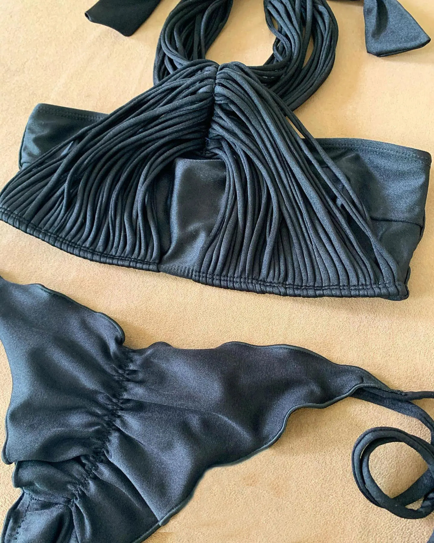 SEAURAL 2024 Brazilian Bikini Bandage Striped Swimwear Womens Swimwear Two Piece Set Womens Sexy Muji Good Quality Beach Suit Summer 240531