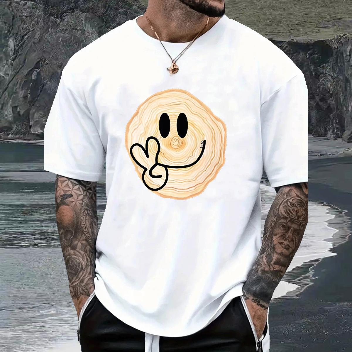 Classic T shirt Street Casual Crew Neck Cotton Men Clothes T-Shirt Wholesale Floral Print Tees