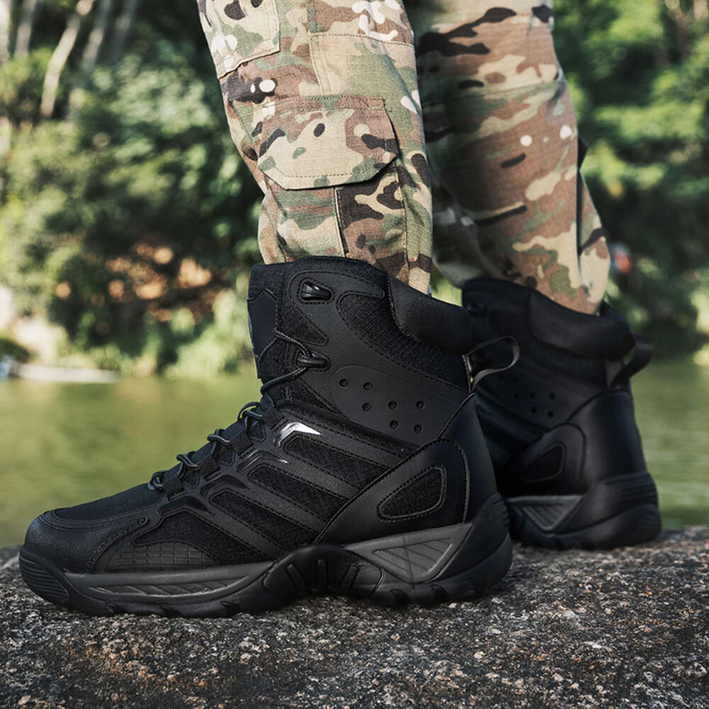 Fashion Men's Tactical Military Combat Outdoor Non-slip Hiking Lightweight Men Desert Motorcycle Boots 333bf