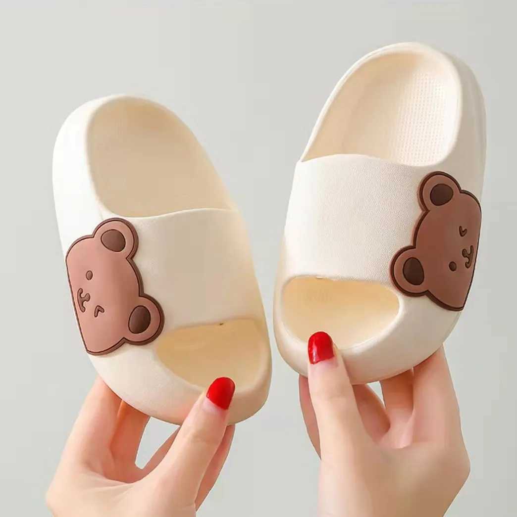 Slipper Slipper Bear Print slider soft beach cloud platform womens indoor bathroom slider summer womens outdoor EVA mens shoes WX5.30