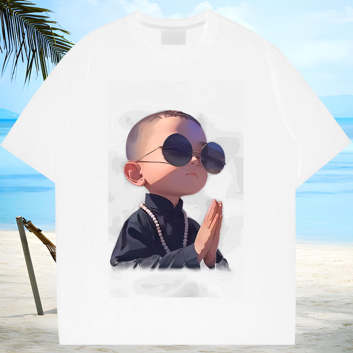 Classic T Shirt For Man Beach Short Sleeve Cotton O-Neck Men Clothes T-Shirt 2024 Custom Print Oversized Tshirts