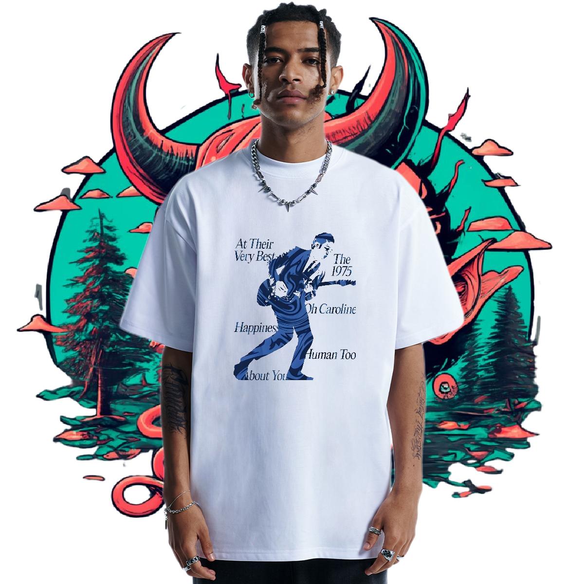 Loose Fit Man T Shirts Breathable Short Sleeve Casual Tshirts Custom Printed Fashion Polos