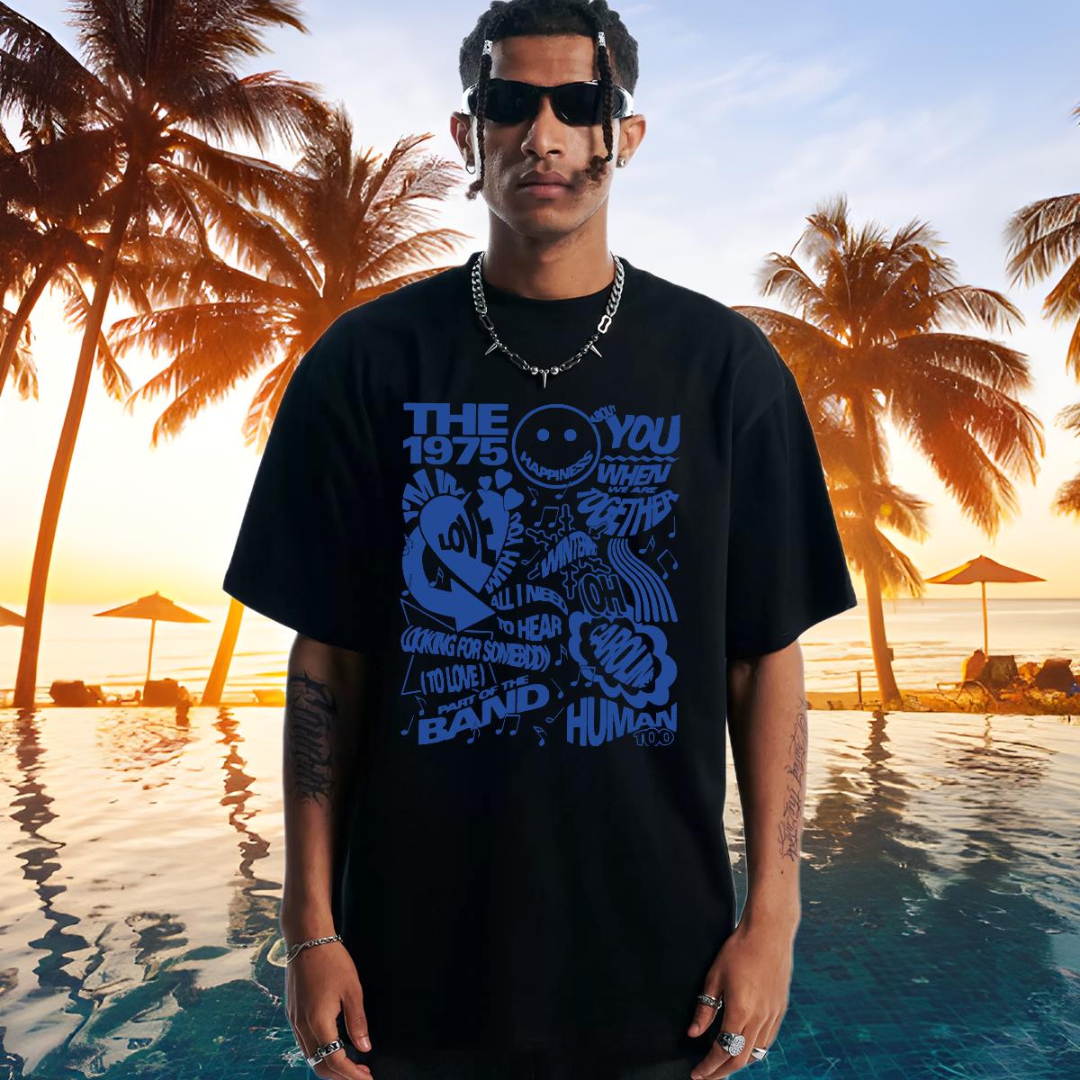 Loose T Shirt For Man Beach 180g Cotton Tshirts 2024 Designer Plus Size Custom Top Tees
