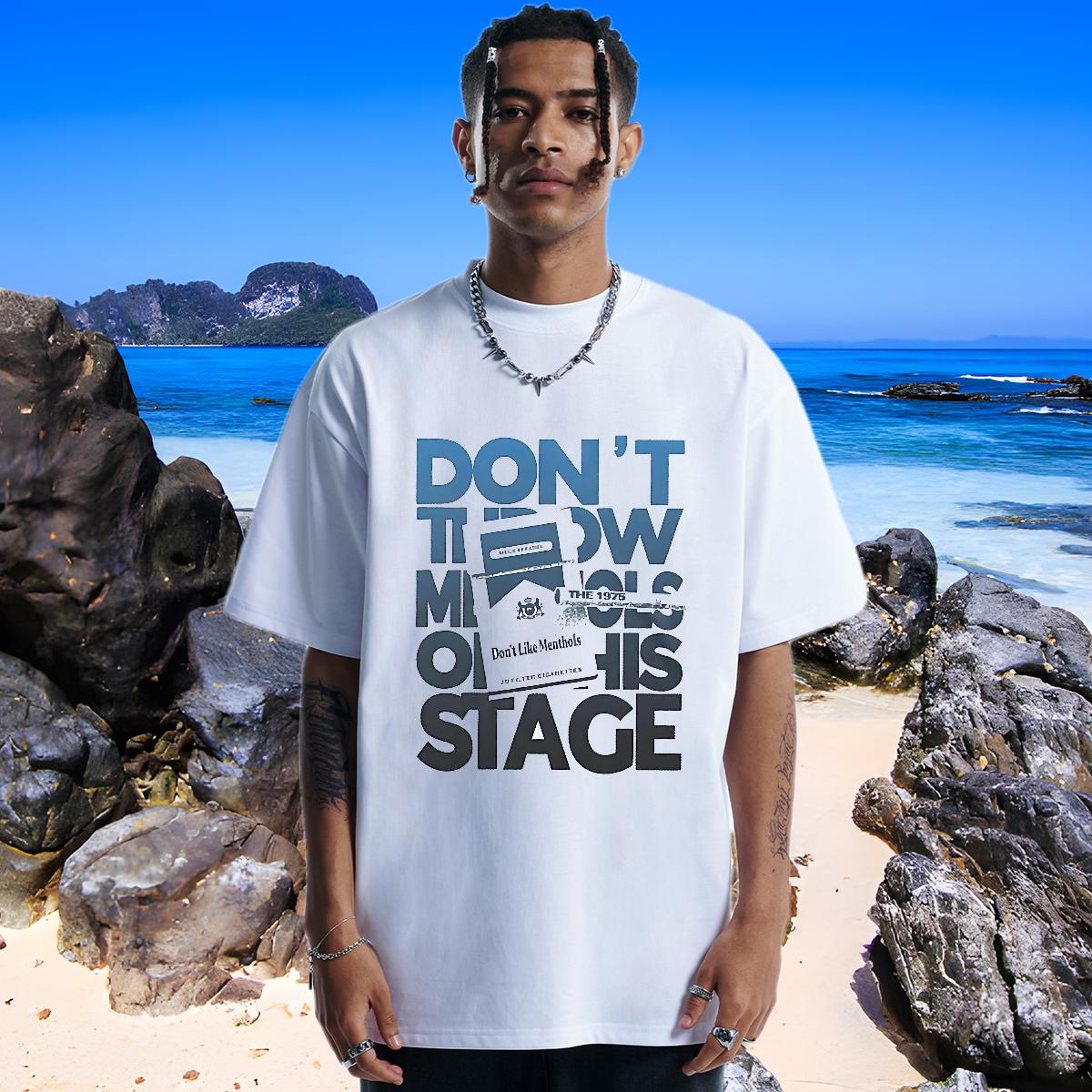 Fashion Design Man T Shirts Custom Cartoon Tshirts High Street Hip Hop Breathable Crew Neck Cotton Loose Fit Clothings