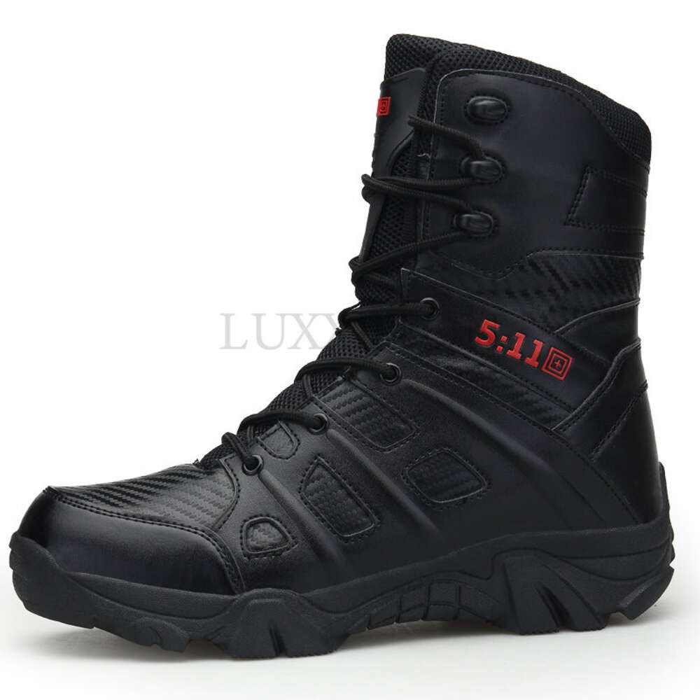 Men's Military High Top Outdoor Hiking Shoes Army Tactical Ankle Boot Side Zipper Men Work Safety Shoe Desert Boots b6465