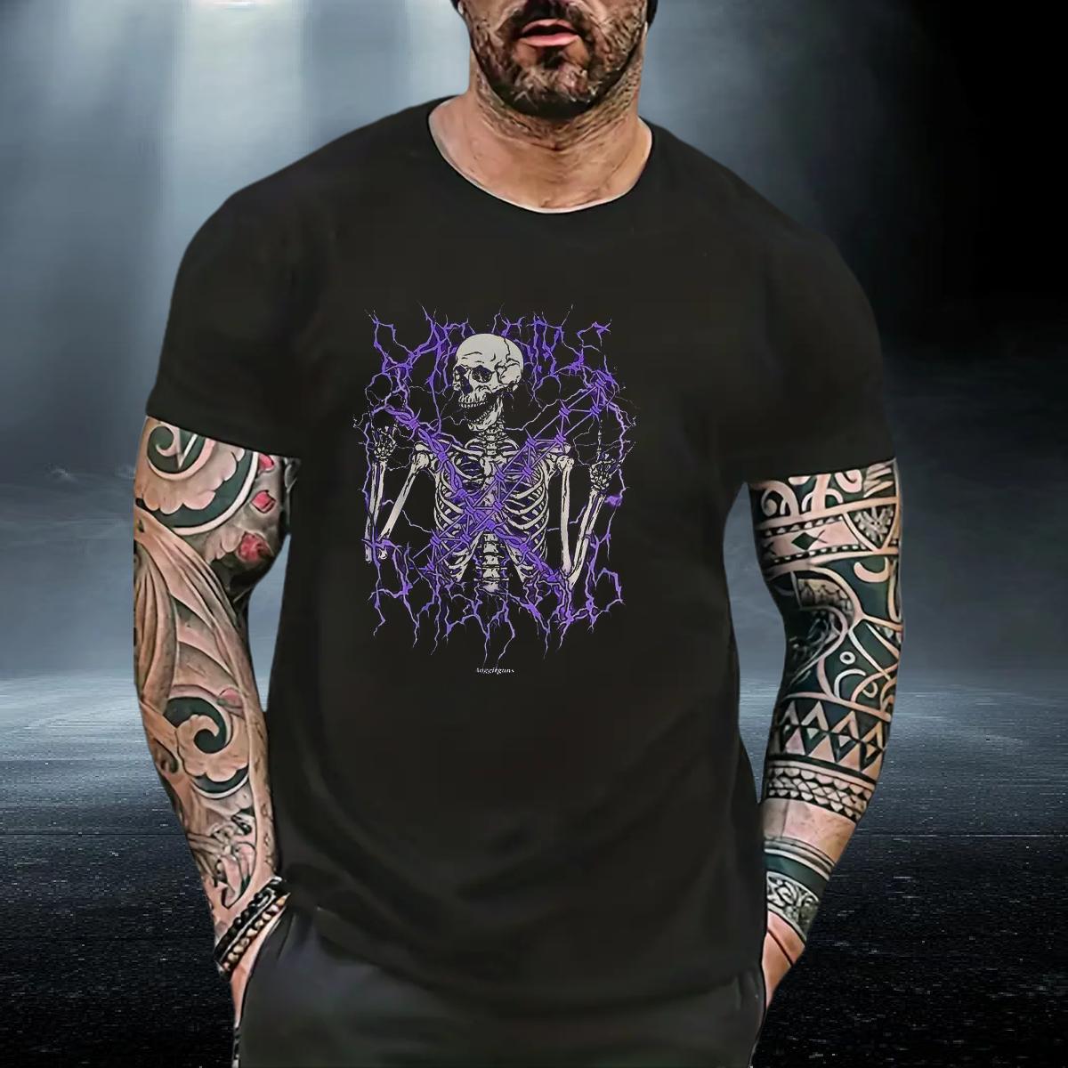 Loose T-Shirts Breathable Crew Neck Casual Men Tshirts Cartoon Print Brand Top Tees