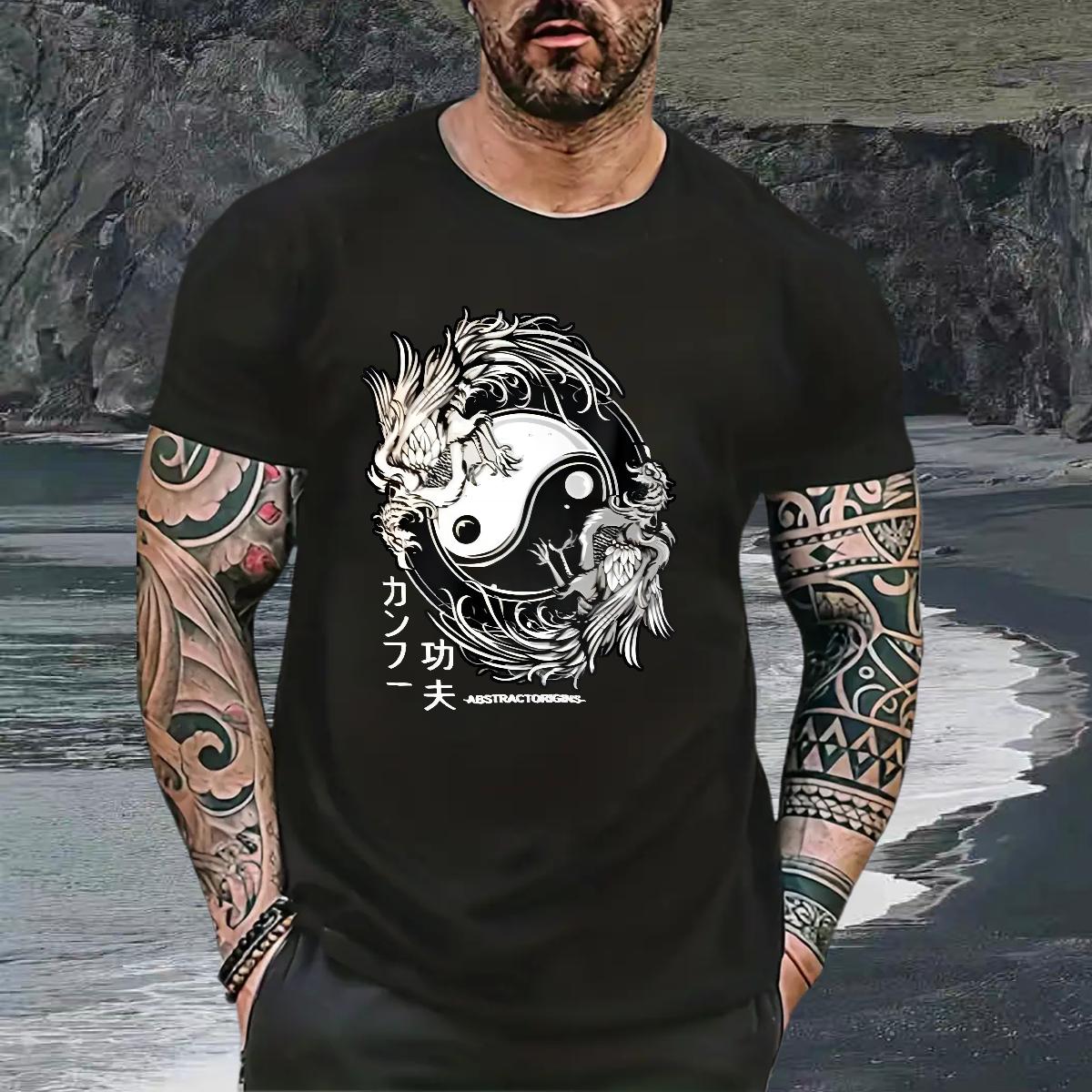 Loose Fit Man T Shirts Breathable Crew Neck Cotton Hip Hop Mens Tshirts DIY Printed Fashion New Clothings