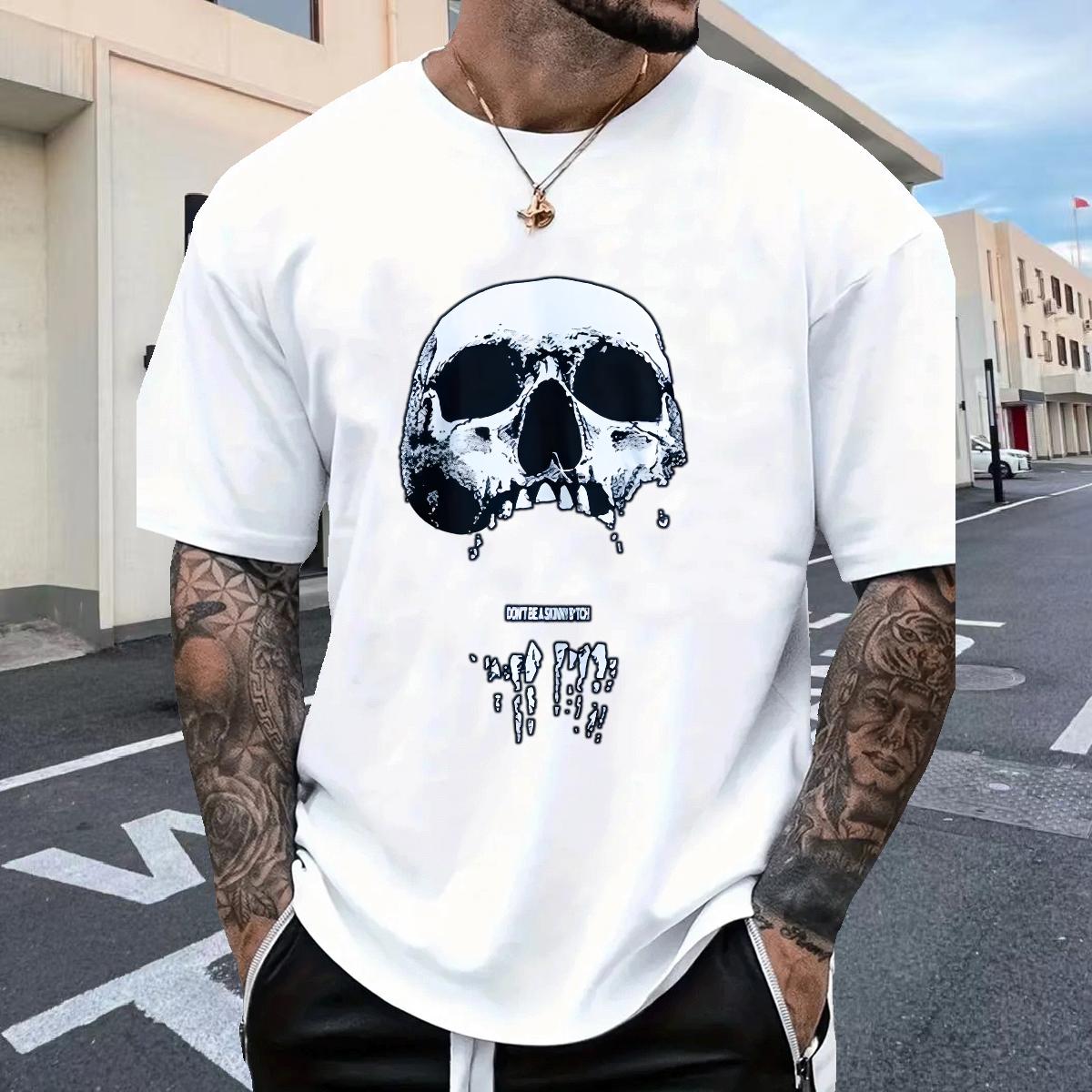 Classic Man T Shirts Black White Men Tshirts Sport O-Neck Short Sleeve Cotton Cool Tee Shirt