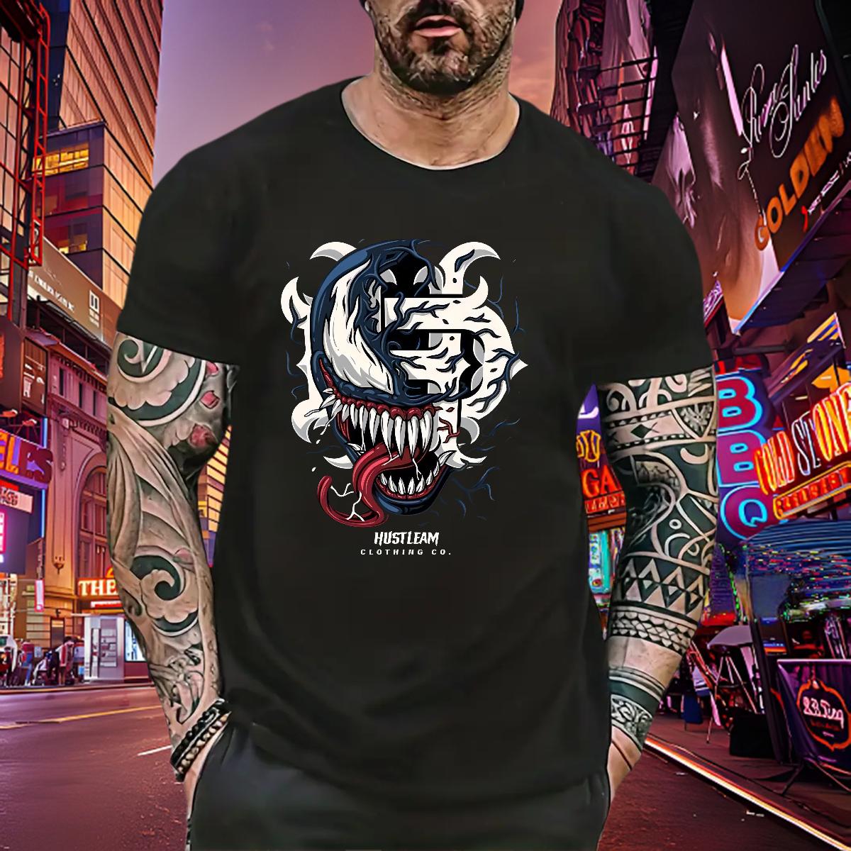 Wholesale Mens T Shirts Sports Casual Crew Neck Cotton Breathable Men Clothes T-Shirt Designer Fashion Custom Print Plus Size Tops Shirt