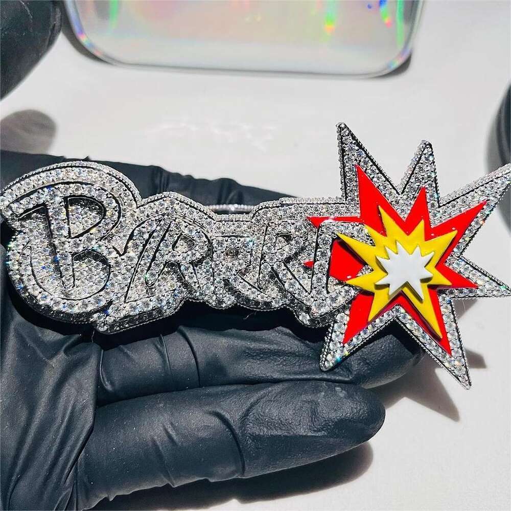 Factory Customized Pendant Iced Out Jewelry Vvs Moissanite Diamonds Cuban Chain 3d Custom Name Hip Hop Letter Pendant