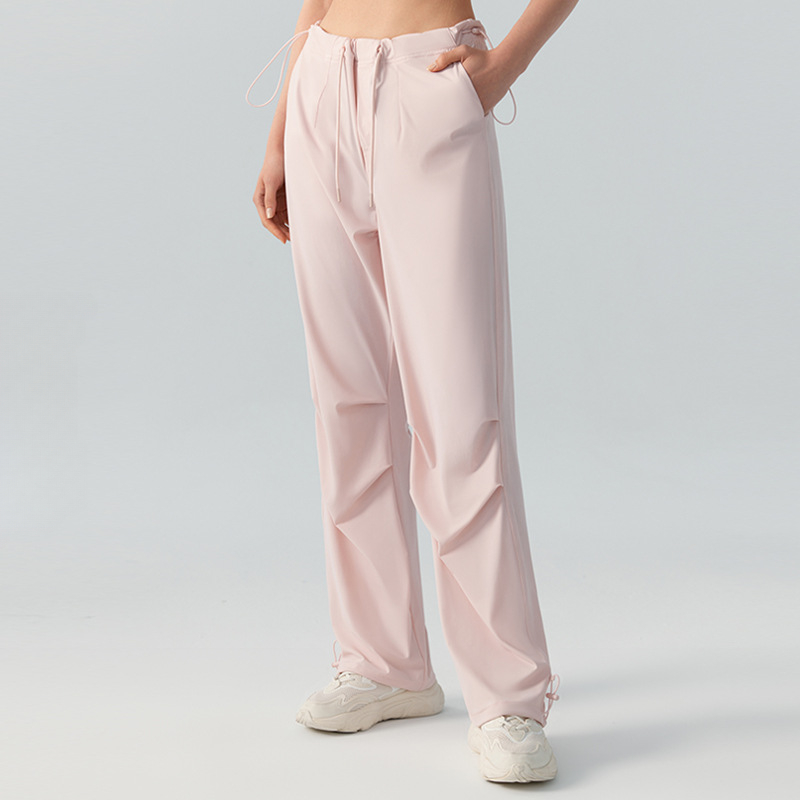 AL Yoga Sweatpants Laidback Straight Leg Relaxed-fit Fiess Sport Pants with Drawcords Unisex Dance Studio-to-street Weekend Jogger Sportswear Trousers