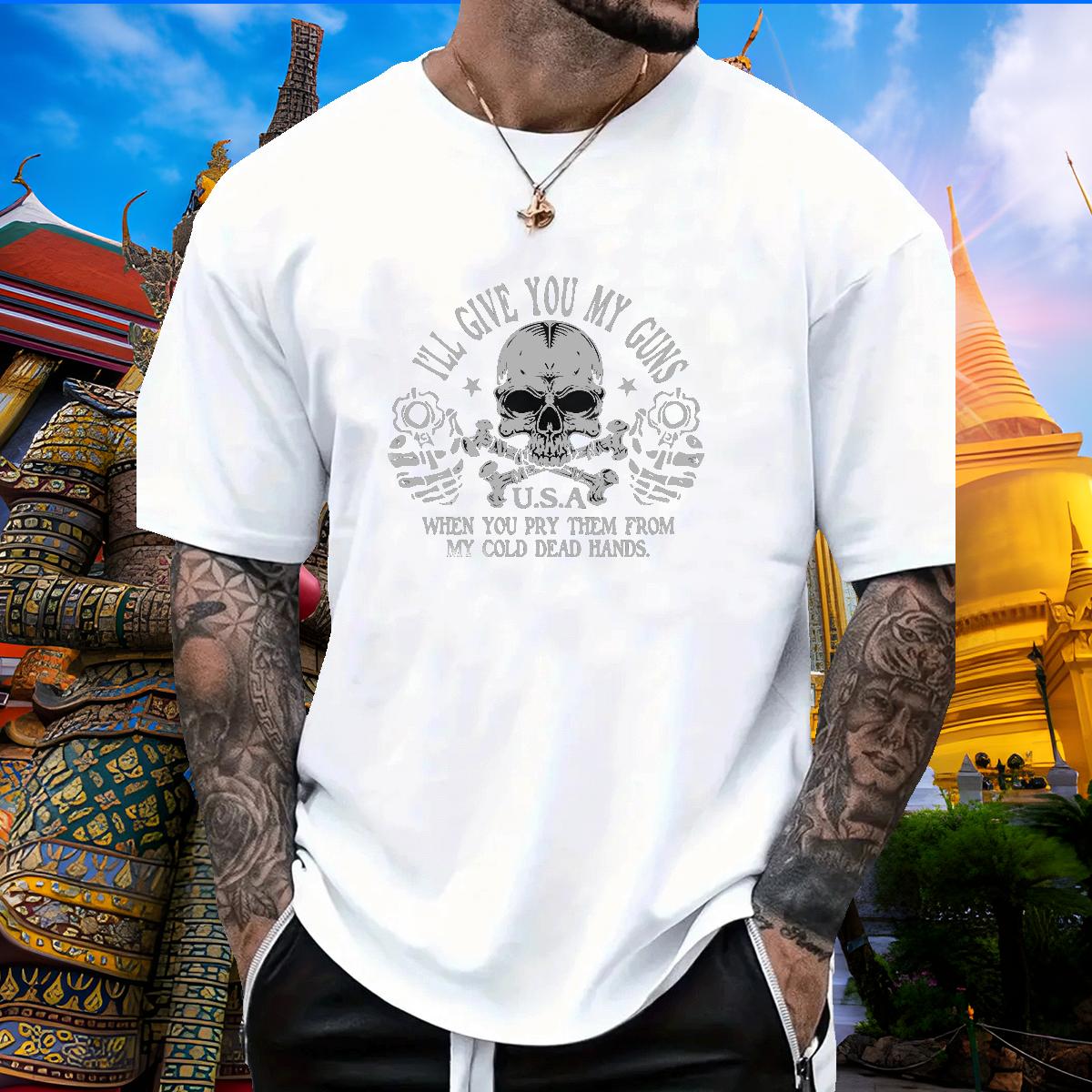 Wholesale T-Shirts for Men Custom Print Plus Size Men Tees Casual Crew Neck Cotton Soft Tops Shirt