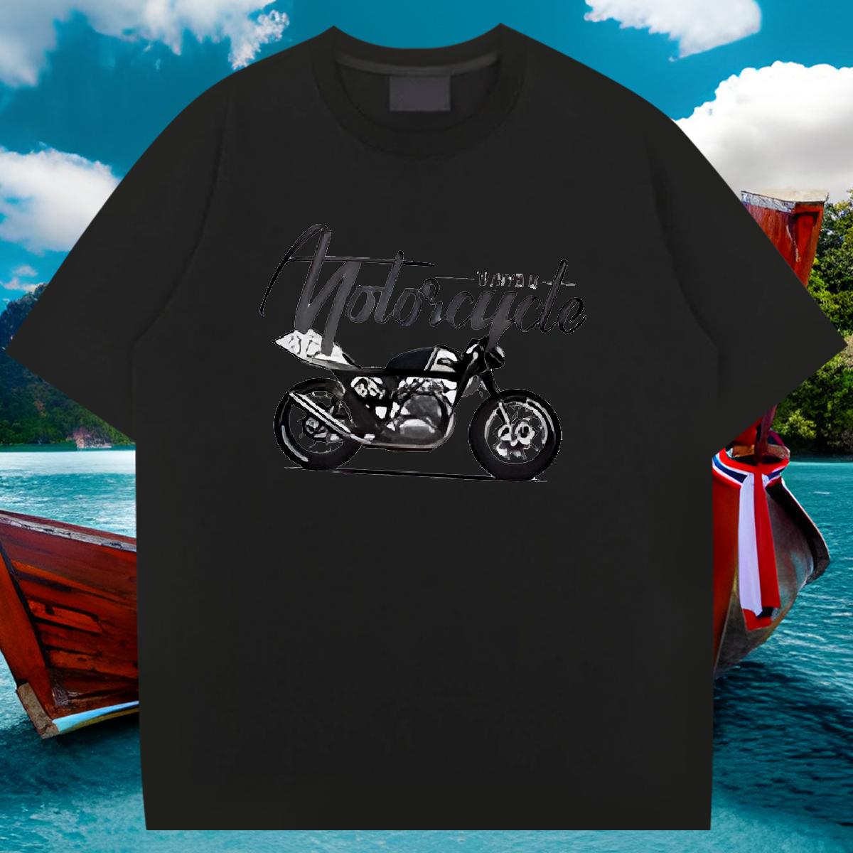 Fashion Design T-Shirts for Men Cartoon Print Casual Beach Men Tshirts Crew Neck Cotton Breathable High Quality Wear