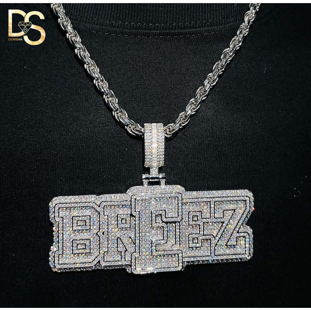 Custom iced out pendant moissanite pendant iced out chain with custom pendant