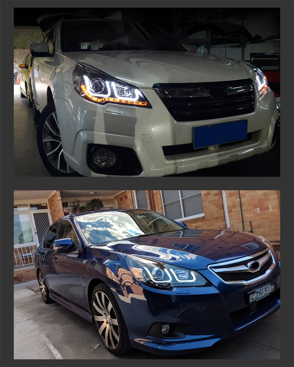 For Subaru Outback Legacy 20 10-20 15 LED Lamps Headlight Replacement DRL Running Light Signal Lights Assembly