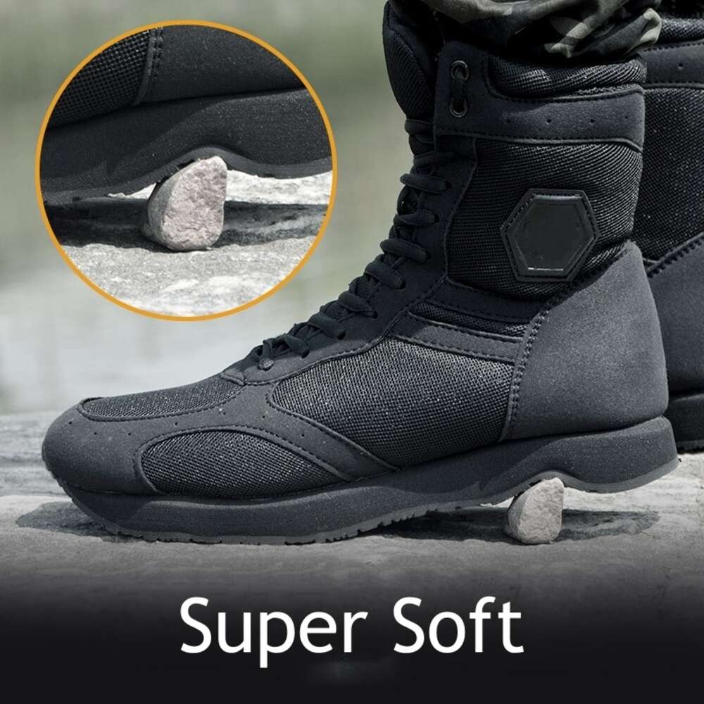 Ultralight Military Combat Mens Black Work Shoe Outdoor Run Desert Hiking Shoes Army Training Tactical Boots Male Sneakers 24589