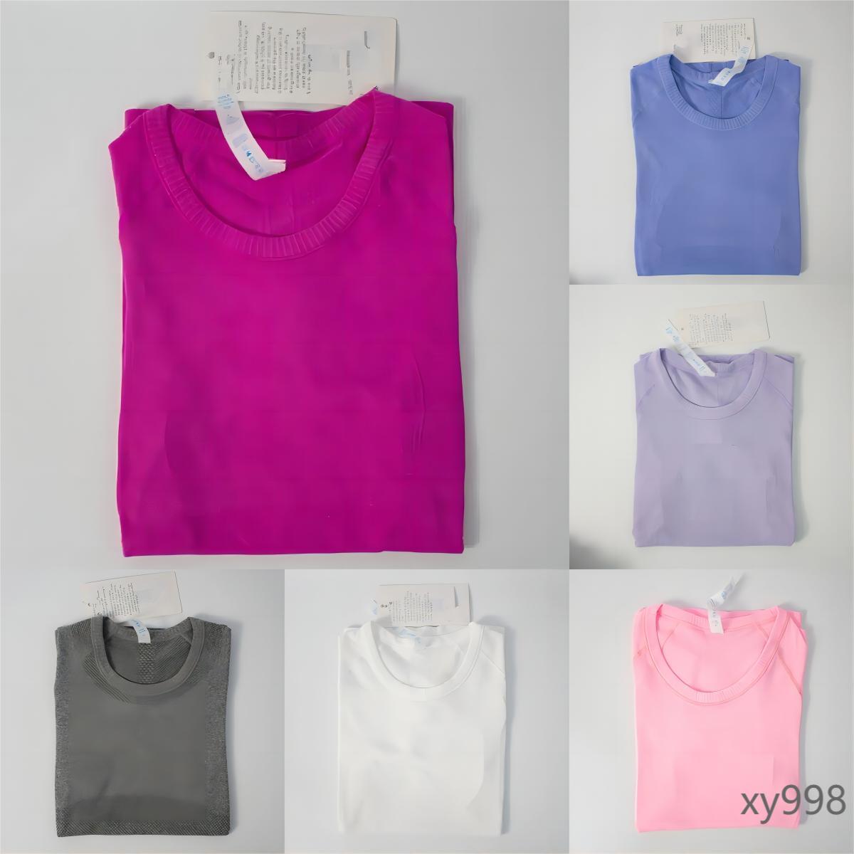 woman gym yoga shirt t shirt tshirts short sleeved high elastic breathable running top quick drying seamless sport cycling gym wear jogging fitness clothes shirts