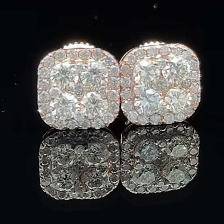 Fine Jewelry Earring Sterg Sier Fashion Different Shapes Vvs Moissanite Dia Stud Earrings
