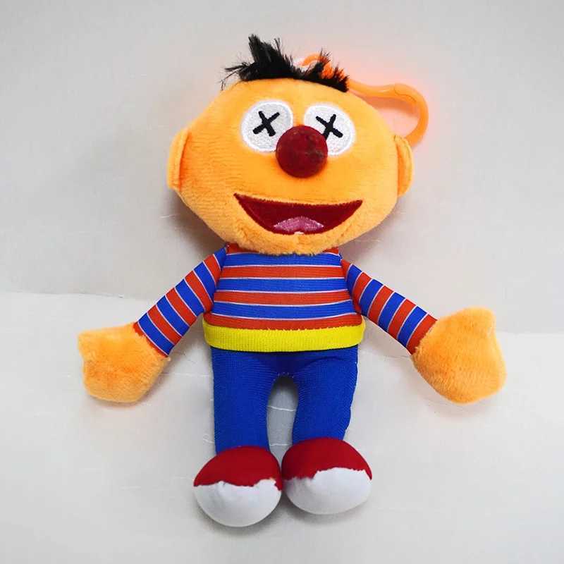 Plush Keychains Bag Parts Accessories Sesame Street Elmo Biscuit Monster Big Bird Sesame Street Filling Doll Keychain WX5.30
