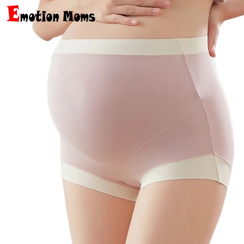Emotion Moms 2PCS/Lot Pregnant Women Underwear Cotton Panties Hight-waist Briefs Maternity Panties Pregnant Briefs Clothes 240603