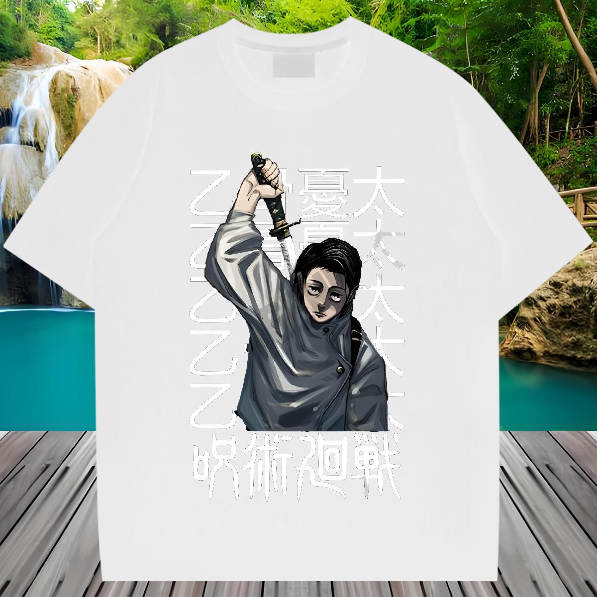 DIY Men T Shirts Cartoon Print Casual Beach Mens Tshirts 180g Cotton Popular Tops Tees