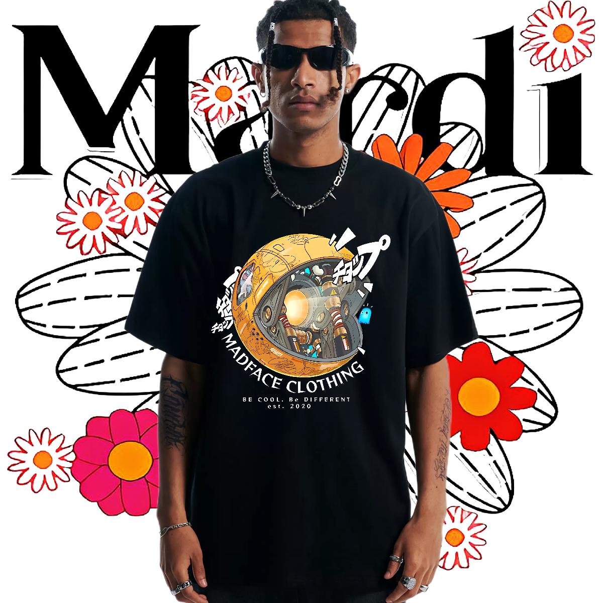 New T Shirts Men Cartoon Printing S-3XL Couples T Shirts Spring Summer 180g Cotton Loose Wear