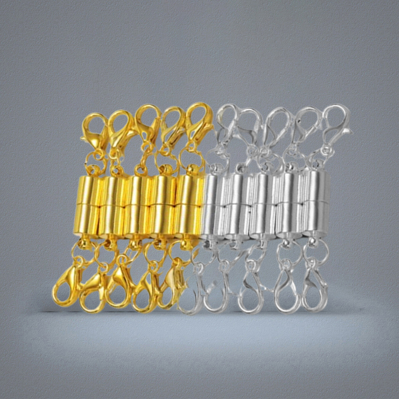 Newest SilverGold Plated Magnetic Magnet Necklace Clasps Cylinder Shaped Clasps For Necklace Bracelet Jewelry Diy 319C3