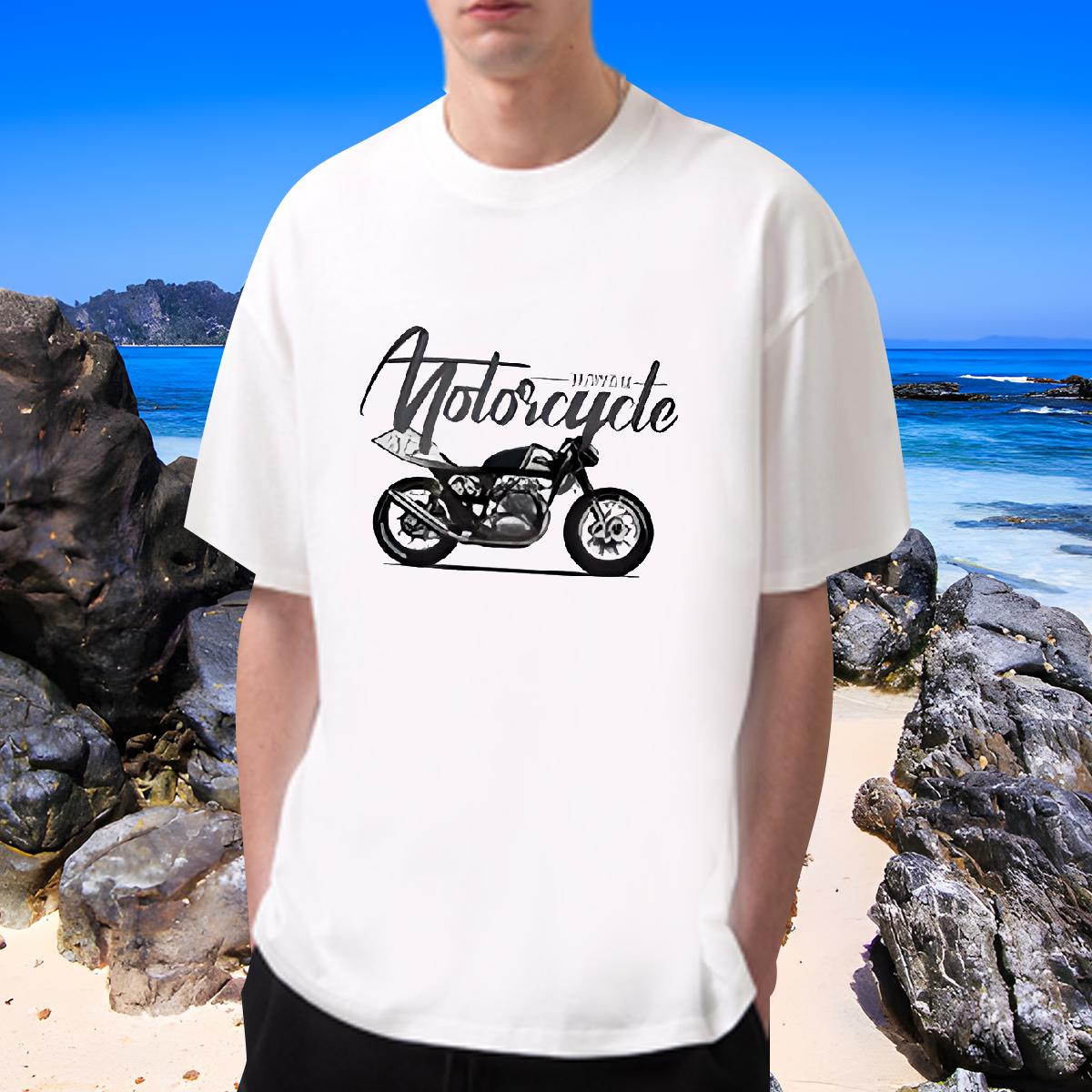 Stylist Man T Shirts DIY Spring Summer Men Clothes T-Shirt Short Sleeve Cotton O-Neck Cool Tops Shirt