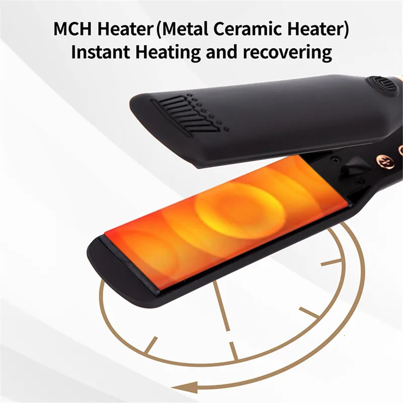 Hair Straightener 480F High Temperature Professional Wide Plates Irons MCH Hard Anodized Plate Treatment Hair Flat Iron 240603