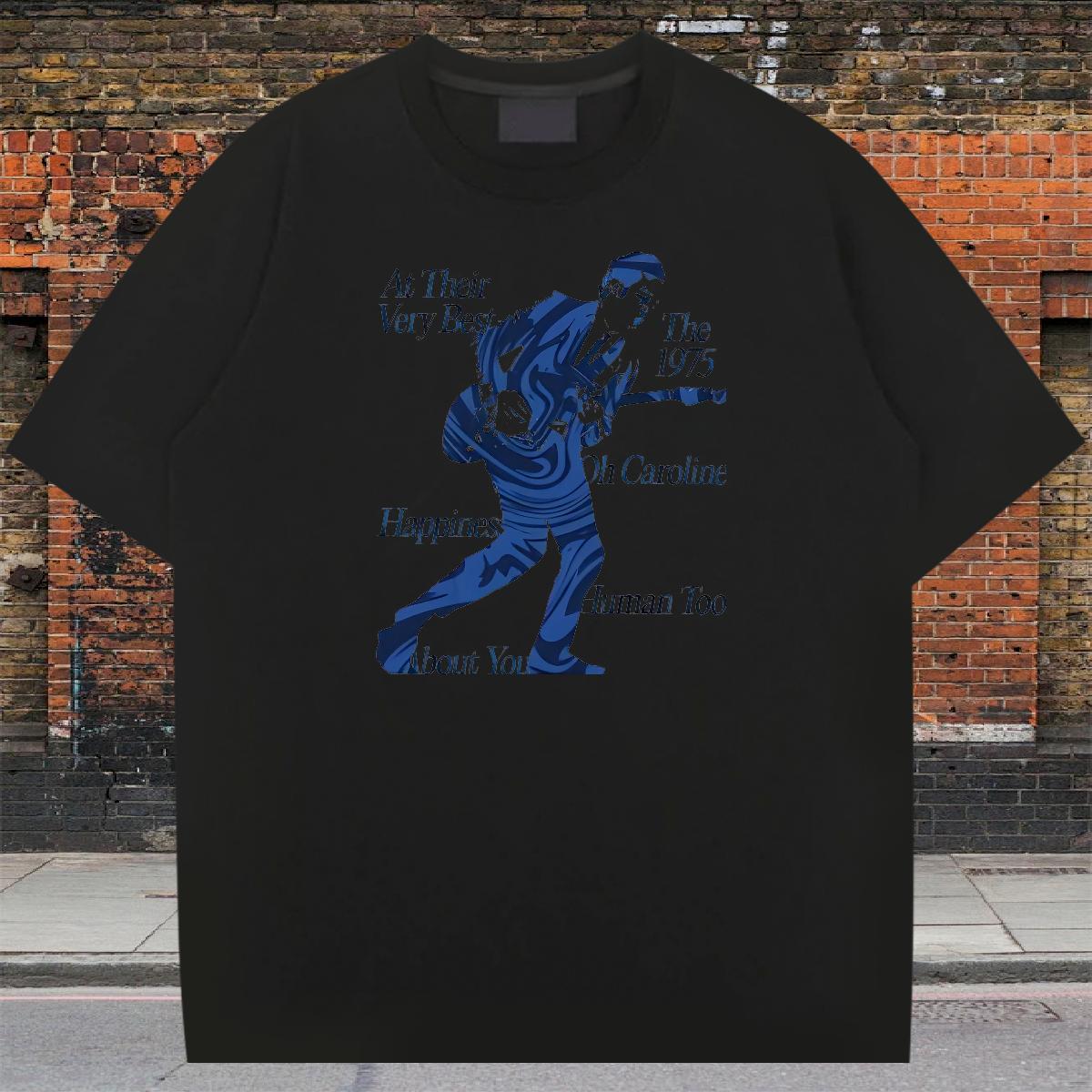Loose Fit T shirt Round Neck Short Sleeve Street Tshirt for Man Woman Custom Print Plus Size Designer Tees Shirts