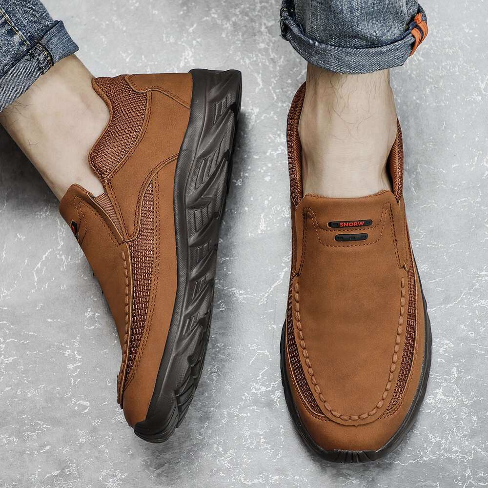 Casual Breathable Loafers New Male Comfortable Leather Flat Footwear Sneakers Men Shoes ddmythur ddmythur ddmythur