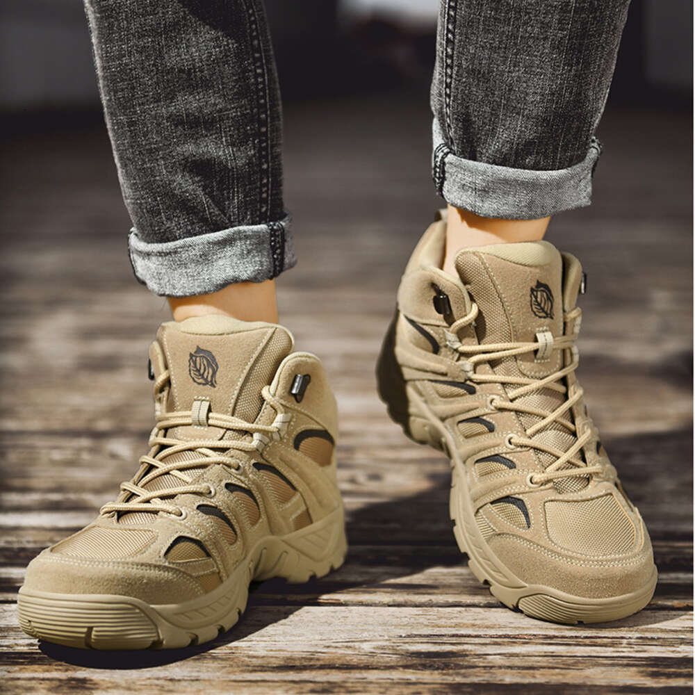 Fashion Tactical Military Combat Outdoor Hiking Autumn Shoes Light Non-slip Men Desert Ankle Boots 10f70