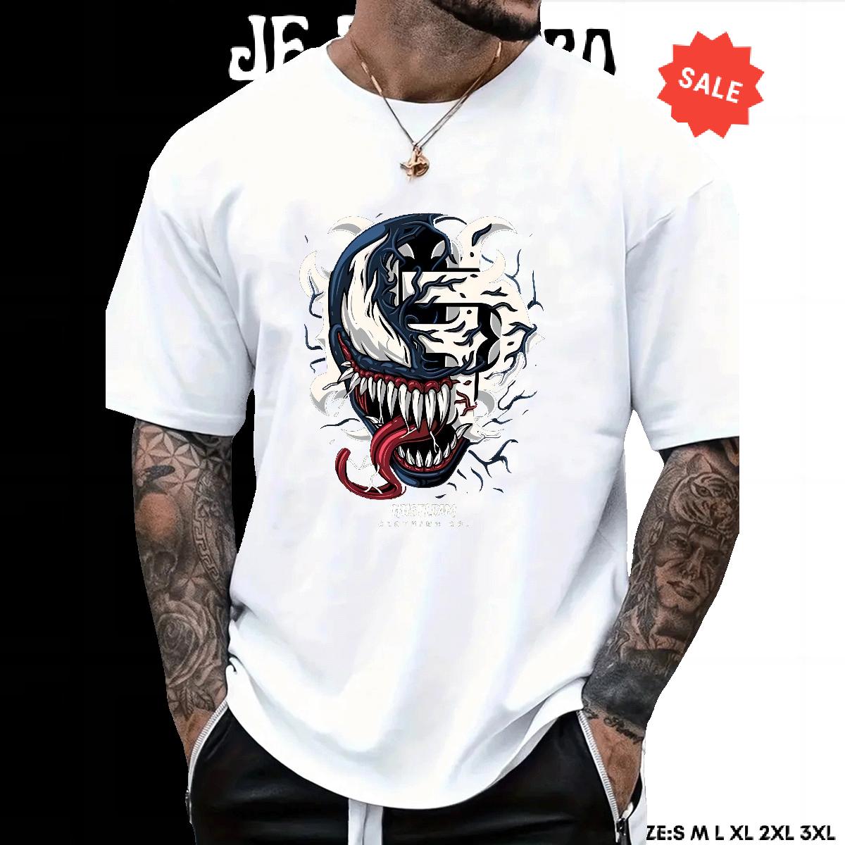 Wholesale T-Shirts DIY Printed Mens Tshirts Casual Round Neck Short Sleeve Brand Tshirts