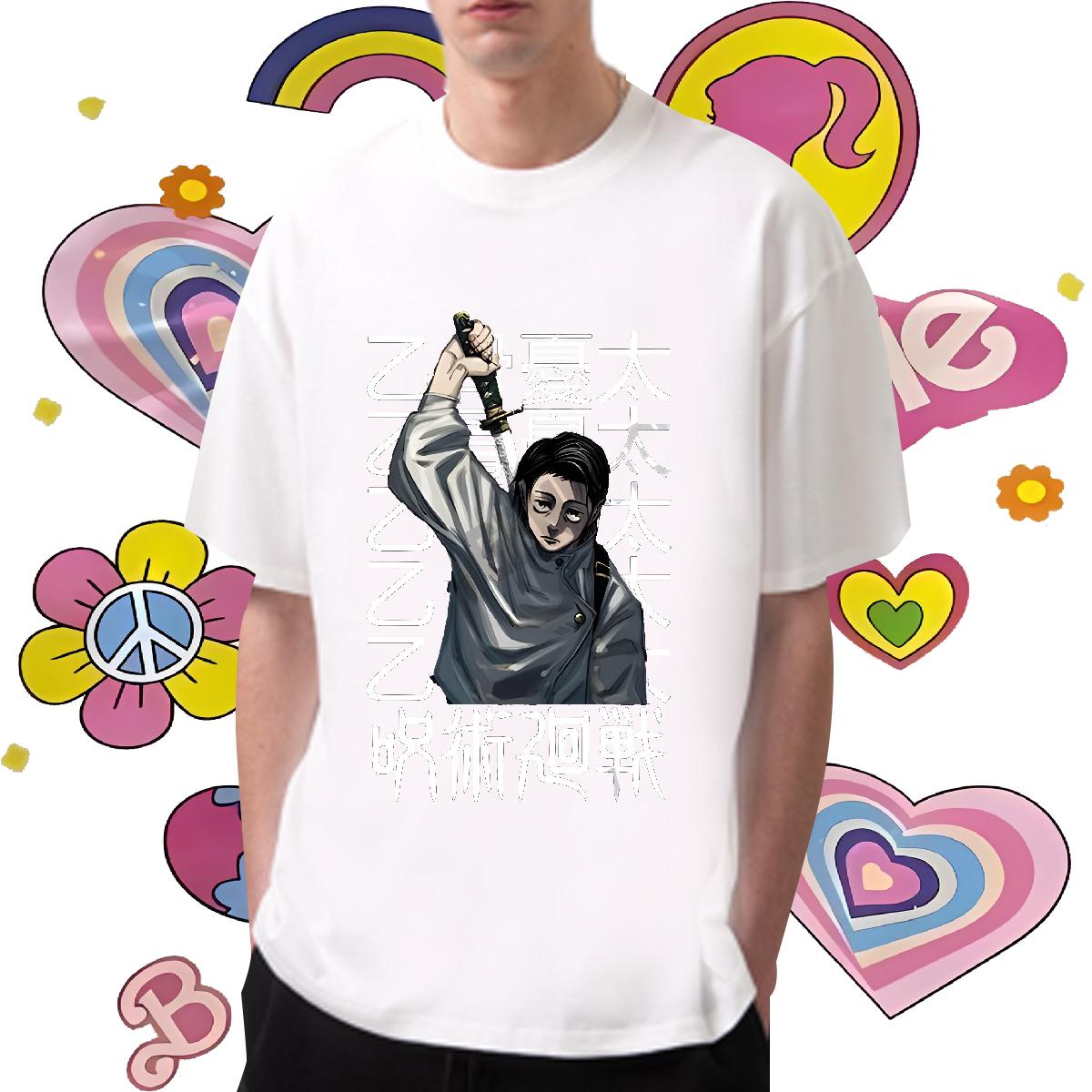 Loose T shirt Breathable Short Sleeve Daily Outfit Men Tshirts Custom Anime New Tshirts
