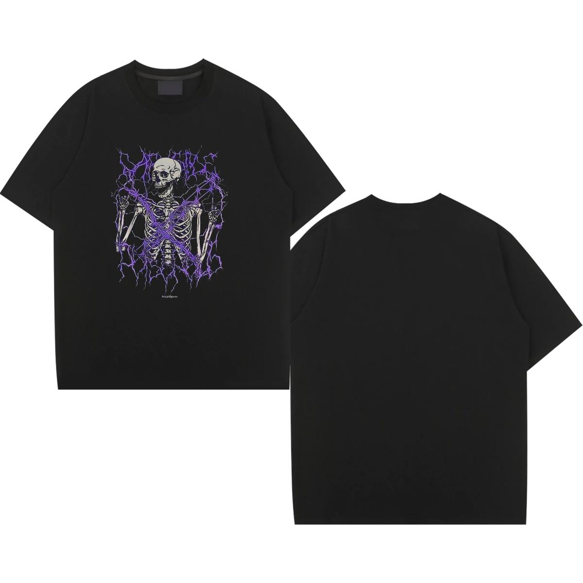 Loose Fit T shirt Crew Neck Cotton Breathable Street Wear Couples T Shirts Custom Printing Custom Tops Shirt