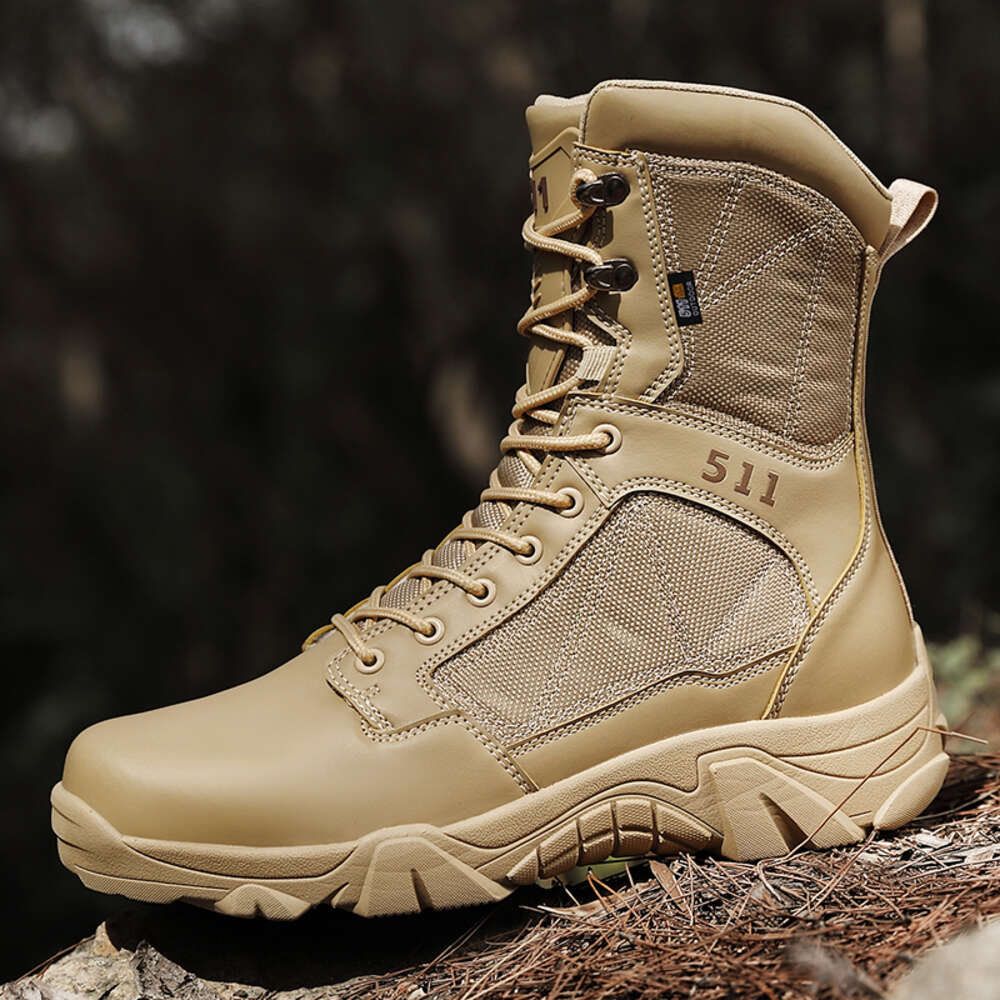 New Men Tooling Fashion Military Leather Special Force Tactical Desert Combat Men's Outdoor Shoes Ankle Boots 8b7d1
